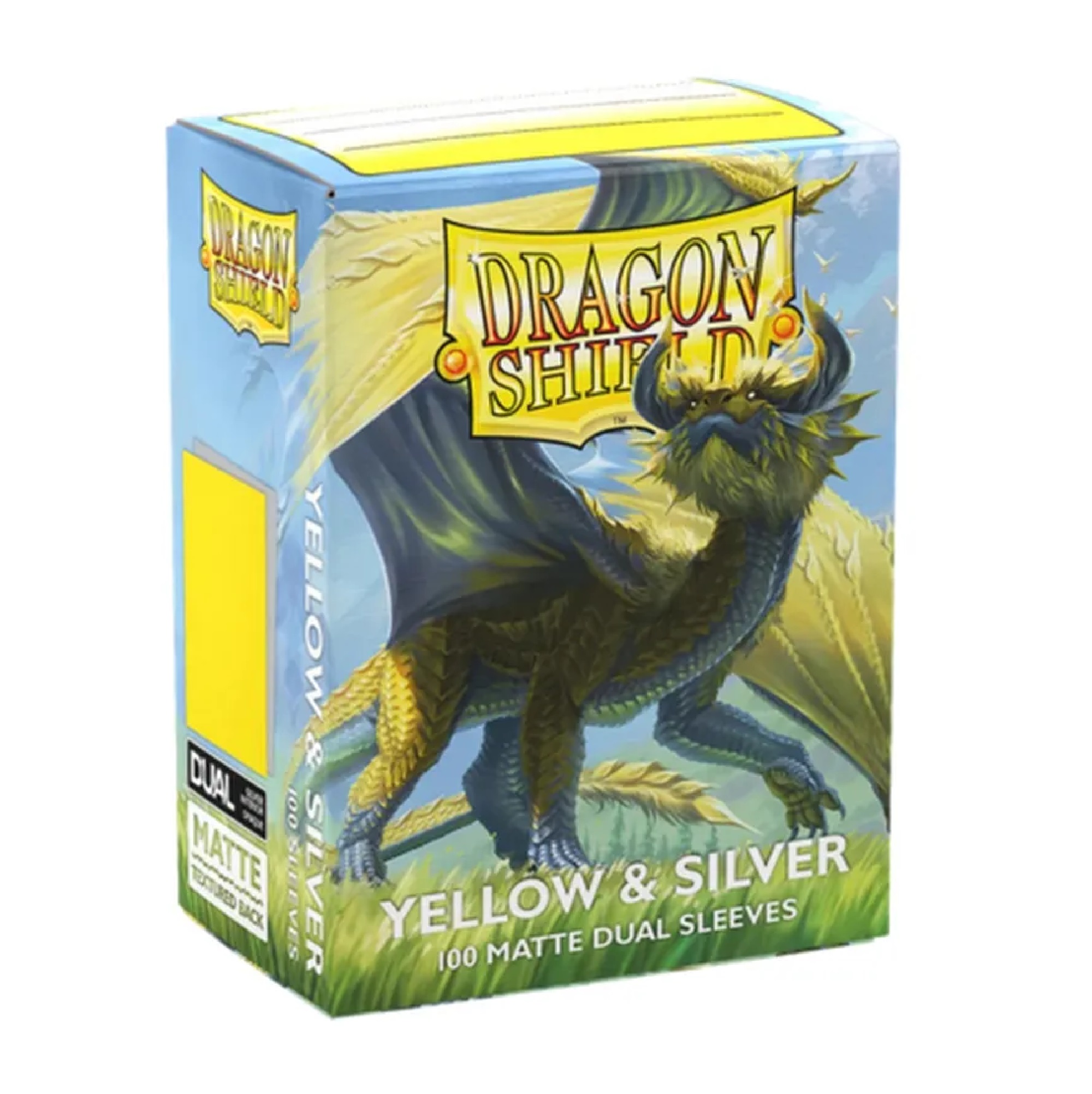 Dragon Shield Yellow & Silver Sleeves Standard Size (100)