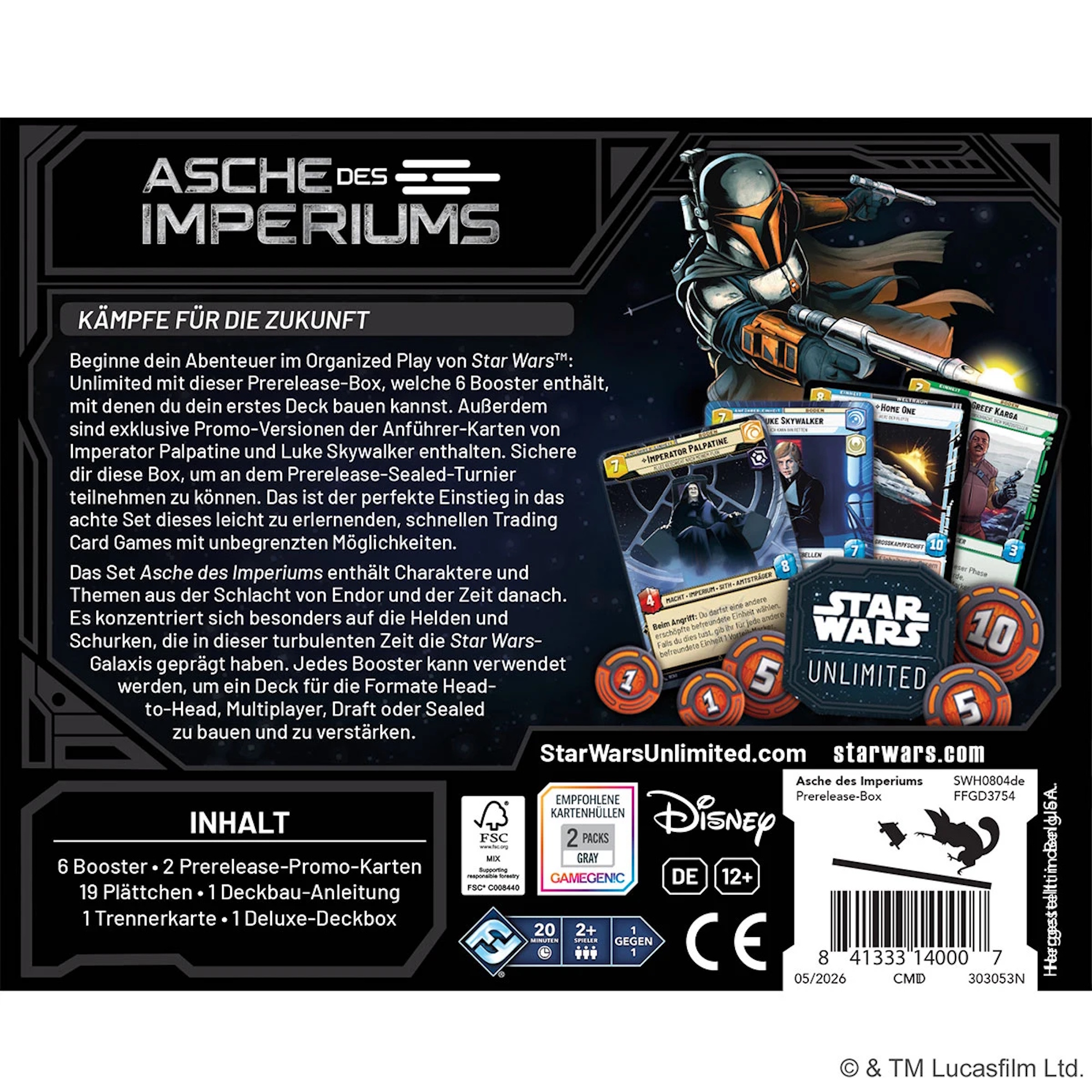 Star Wars Unlimited - Asche des Imperiums Prerelease Box (Deutsch)