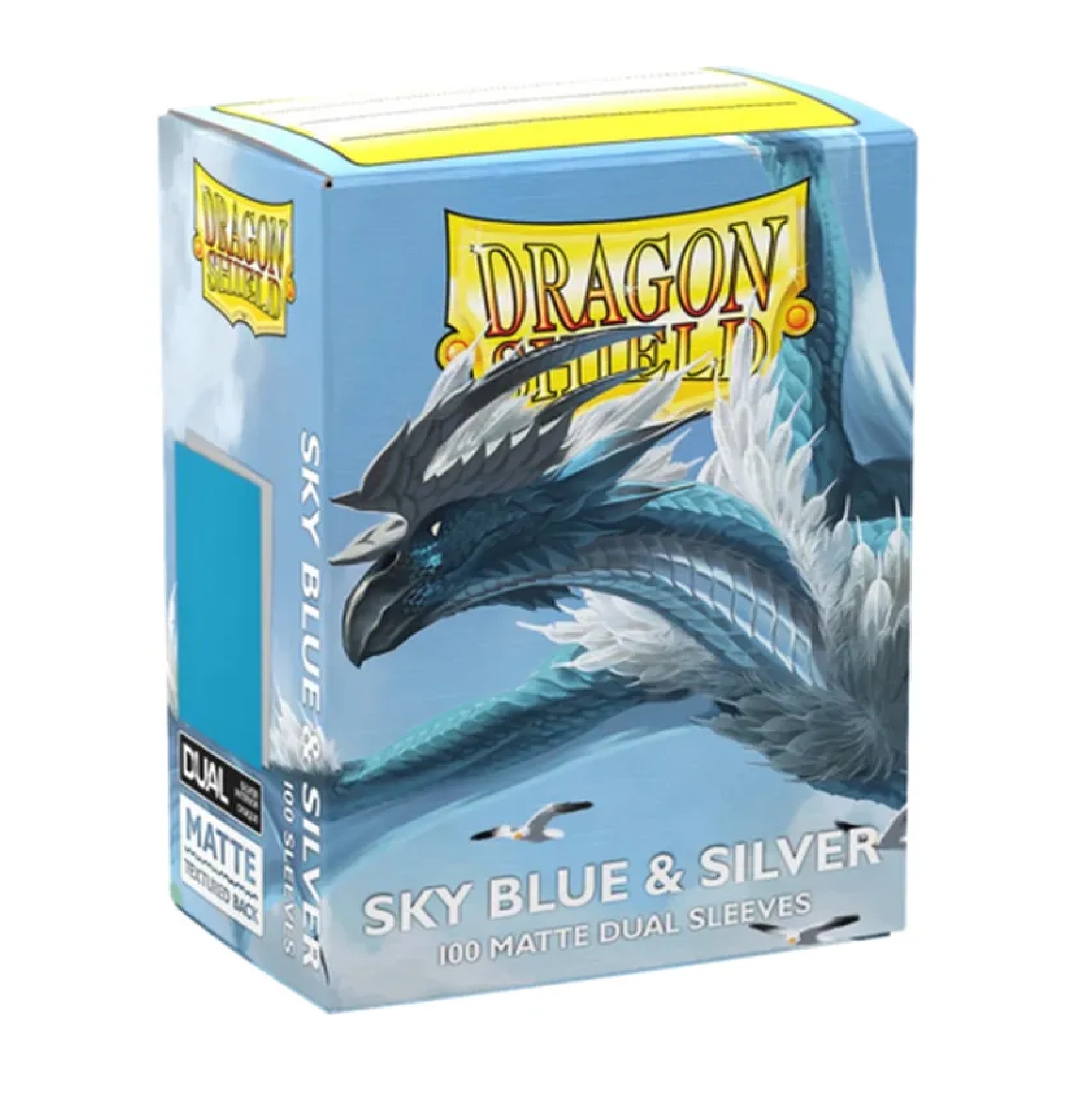 Dragon Shield Sky Blue & Silver Sleeves Standard Size (100)