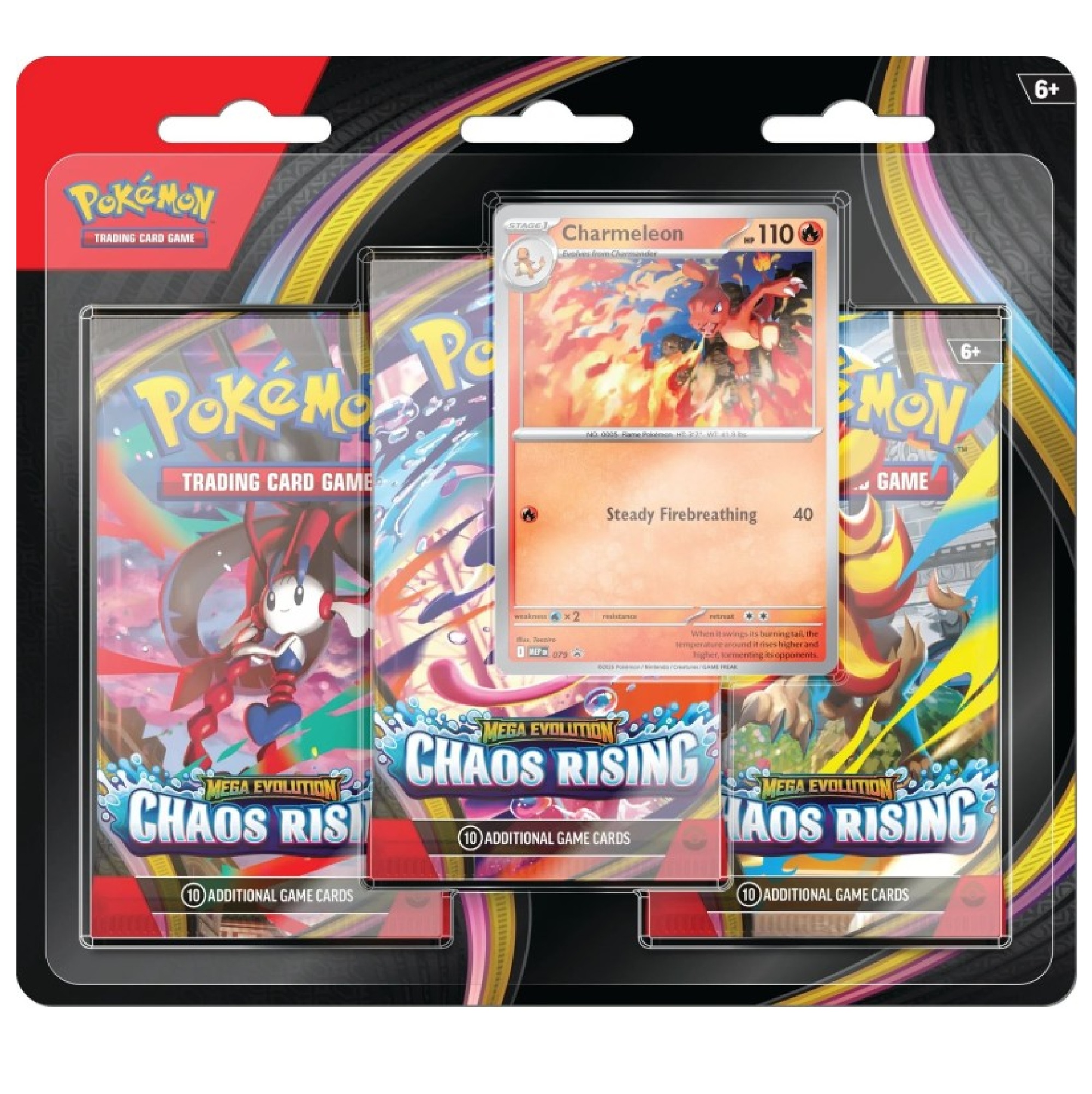 Pokemon ME04 Mega Evolution Chaos Rising - 3-Pack Blister