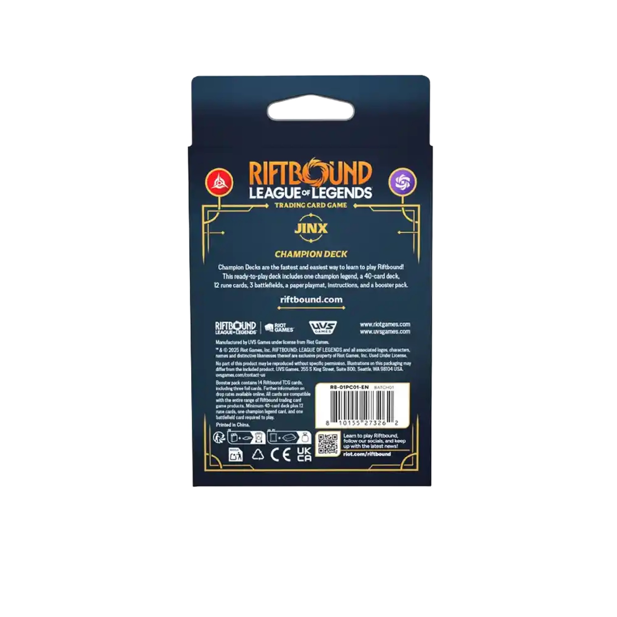 Riftbound - League of Legends - Jinx Champion Deck (Englisch)