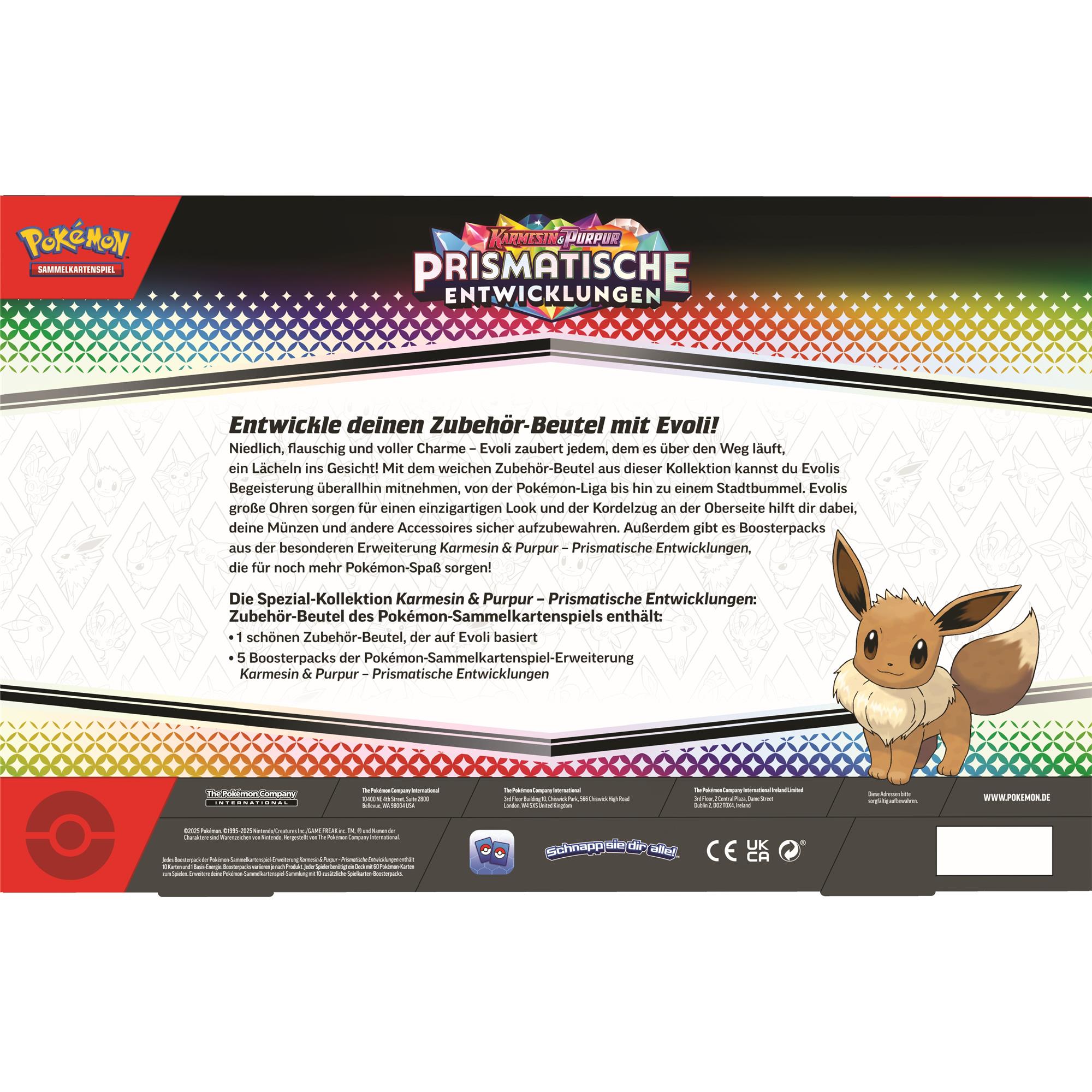 Pokemon KP08.5 Prismatische Entwicklungen Zubehör-Beutel Spezial Kollektion (Deutsch)