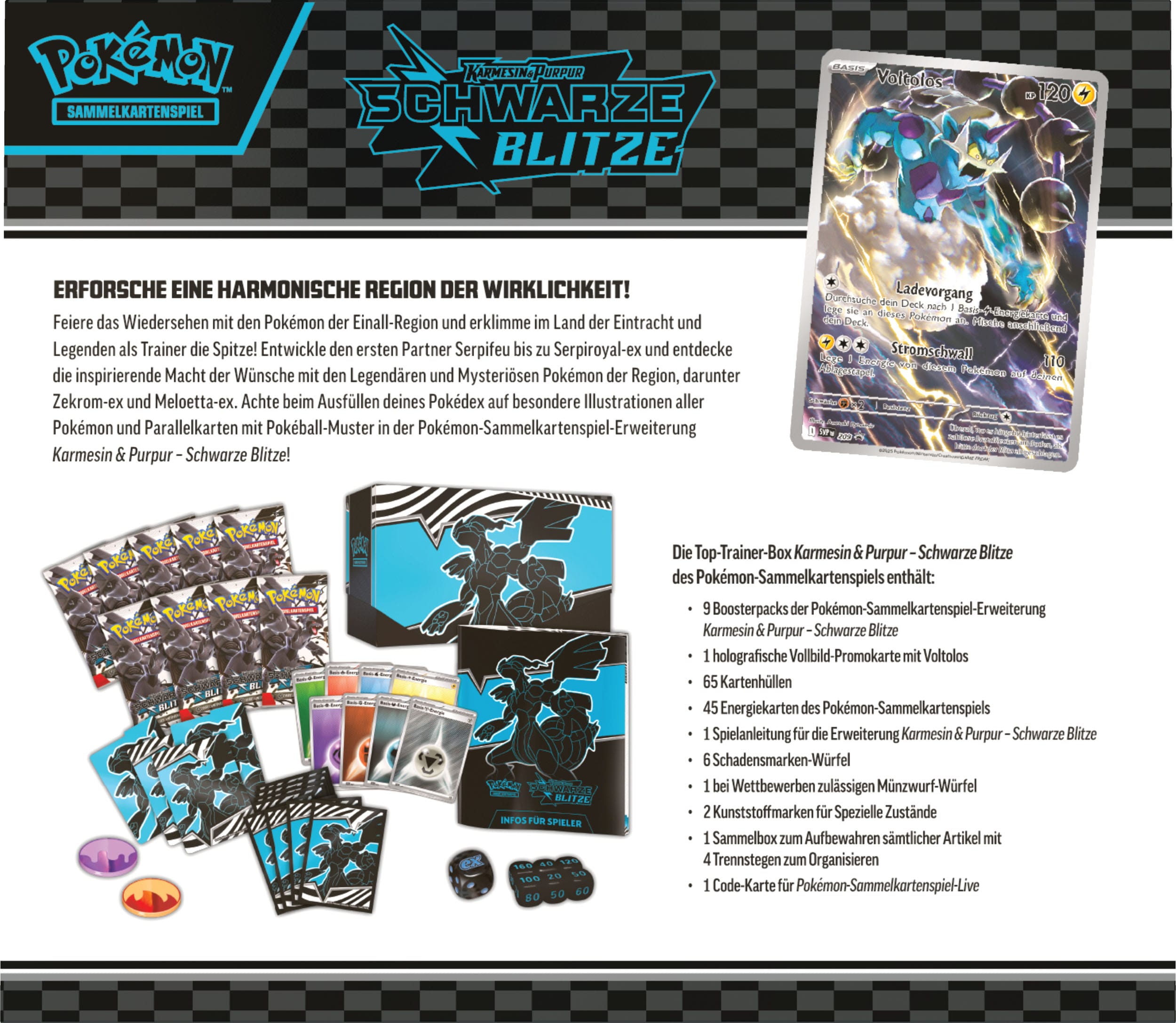 Pokemon KP10.5 Schwarze Blitze Top Trainer-Box (Deutsch)