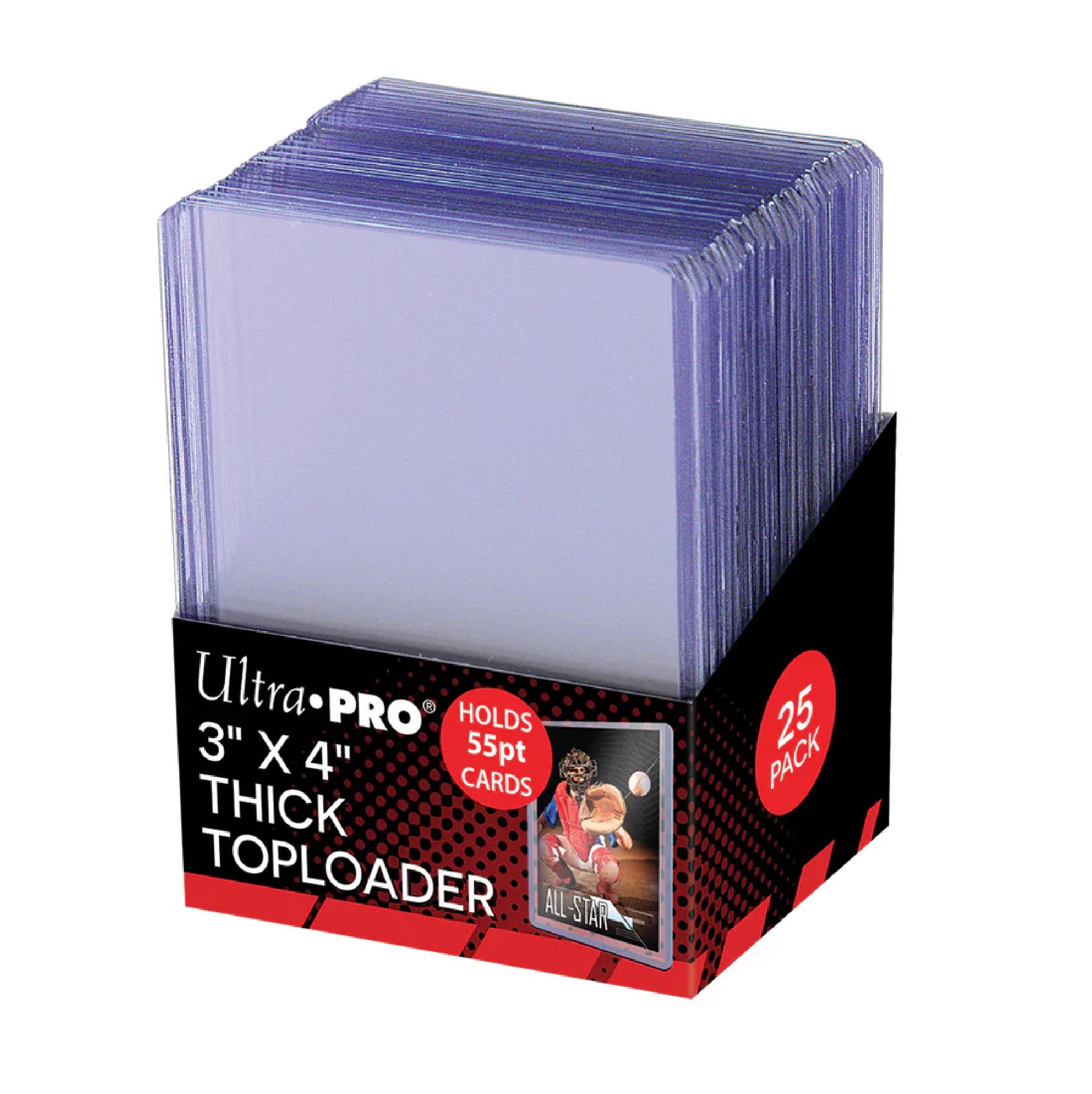 Ultra Pro - Regular Toploader 3x4 Zoll 55pt (25 Stück)