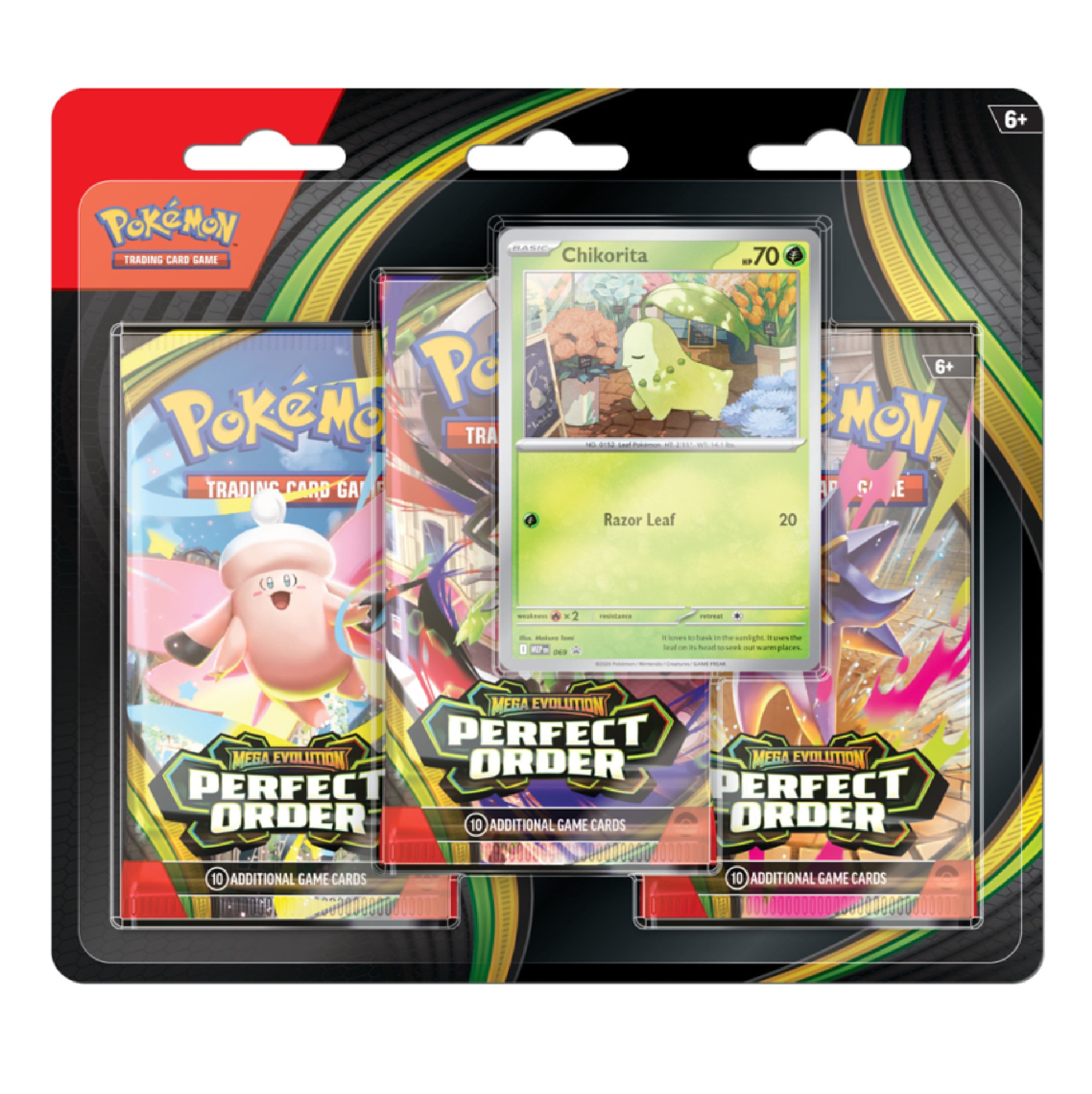 Pokemon - Mega Evolution - Perfect Order 3er Blister (Englisch) Chikorita