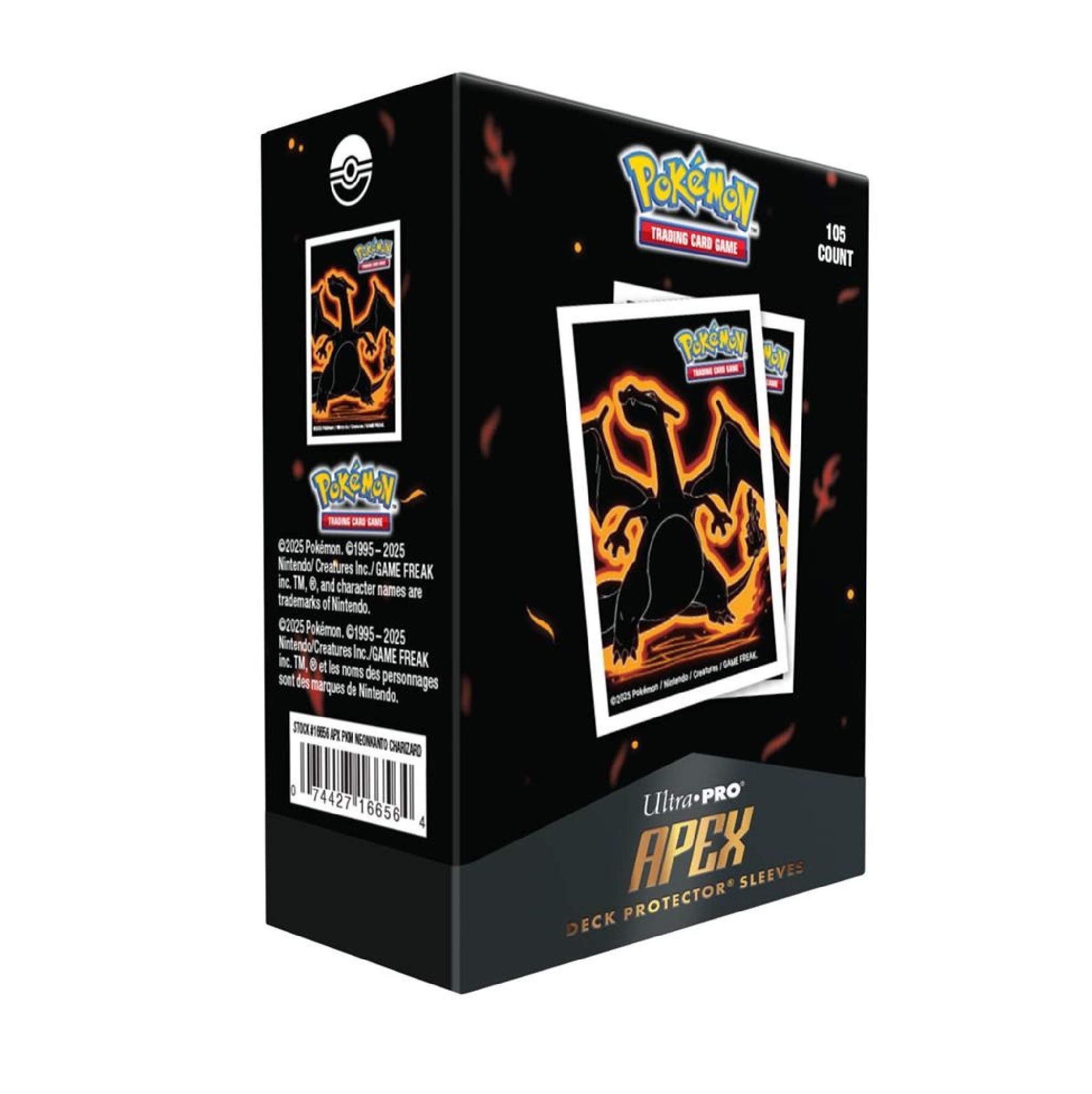 Ultra Pro - Neon Kanto APEX Deck Protector Sleeves Glurak (105 Stk.)