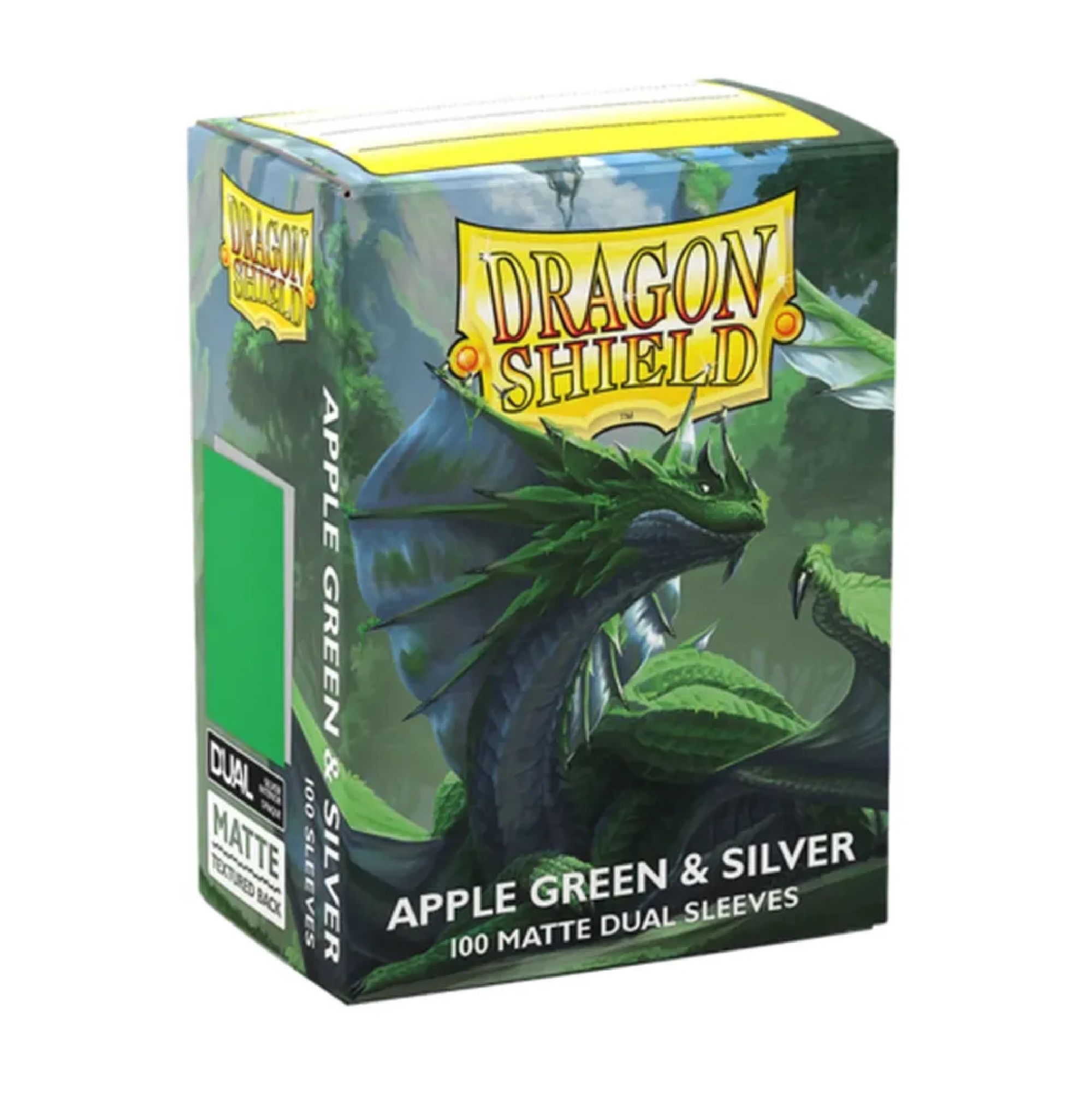 Dragon Shield Apple Green & Silver Sleeves Standard Size (100)